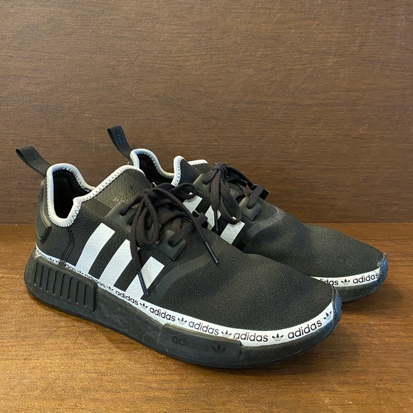 adidas | Shoes | Adidas Mens Nmd R Logo Strip Blackwhite Sneakers Fv8729  Size 12 | Poshmark